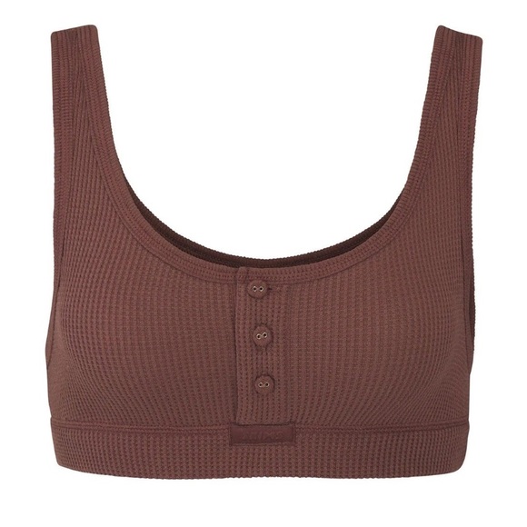 SKIMS Waffle Knit Henley Bralette - Picture 1 of 5